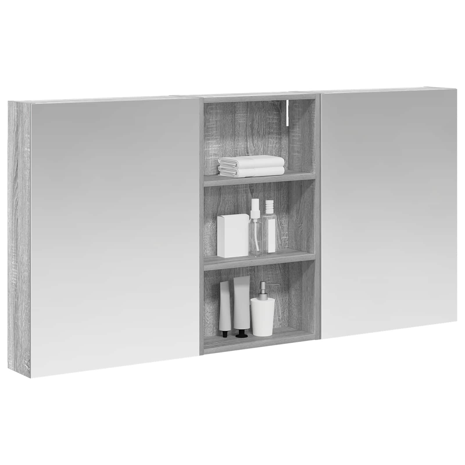 Badezimmerschrank-Set 3 pcs 140 x 14,5 x 70 cm Holzwerkstoff