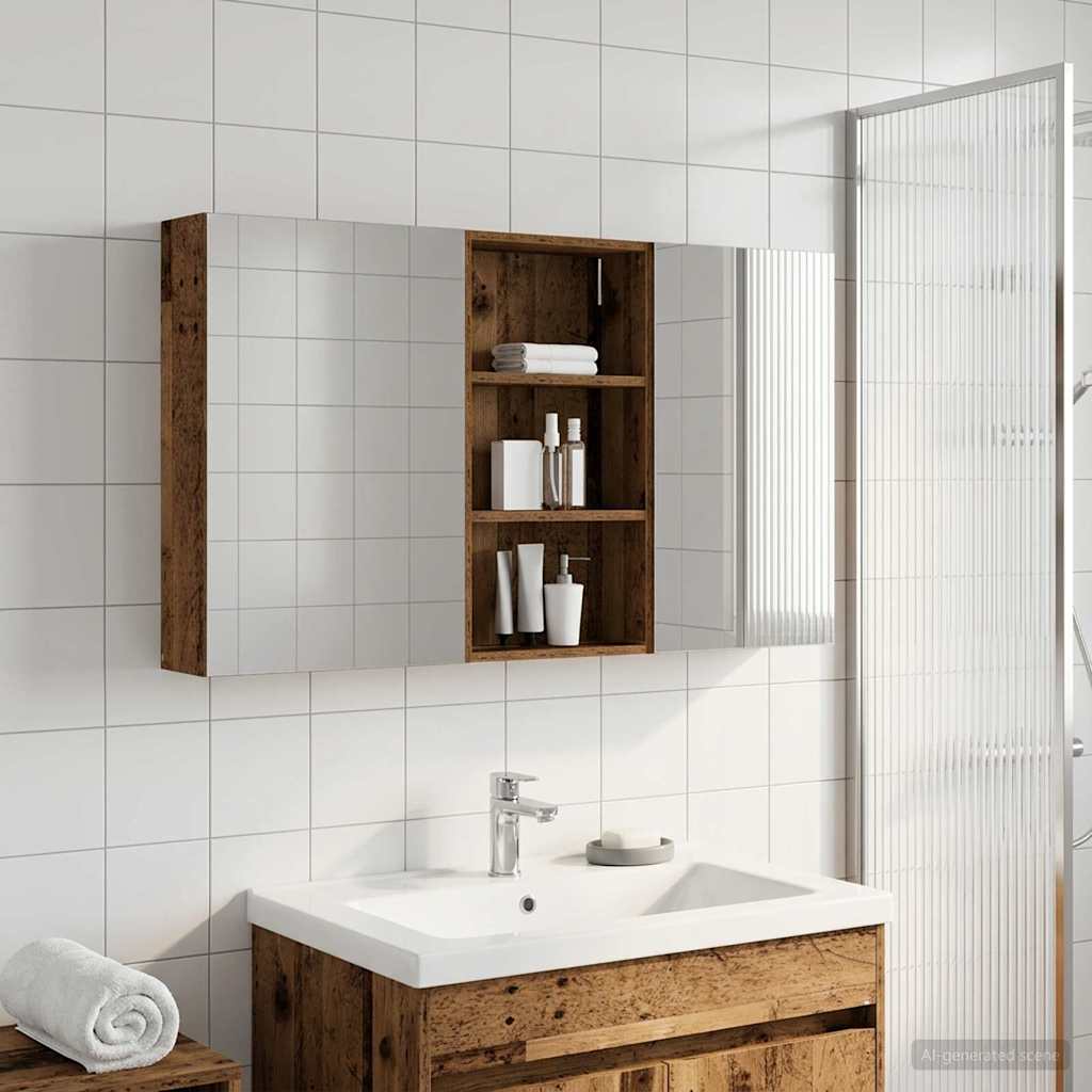Badezimmerschrank-Set 3 pcs 140 x 14,5 x 70 cm Holzwerkstoff