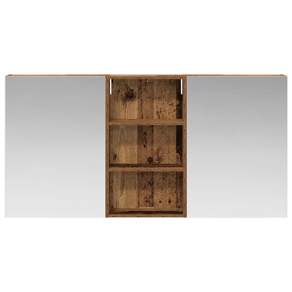 Badezimmerschrank-Set 3 pcs 140 x 14,5 x 70 cm Holzwerkstoff