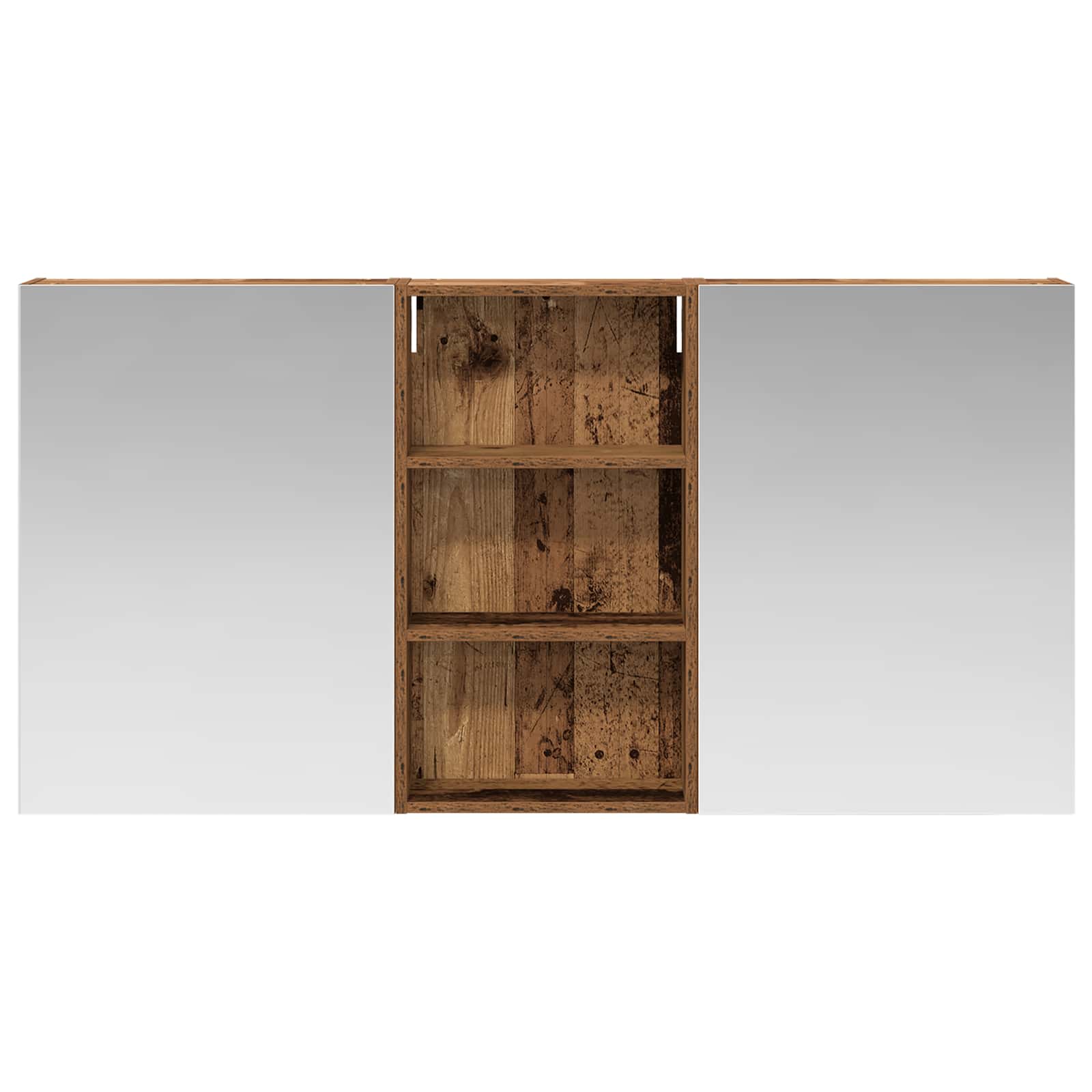 Badezimmerschrank-Set 3 pcs 140 x 14,5 x 70 cm Holzwerkstoff