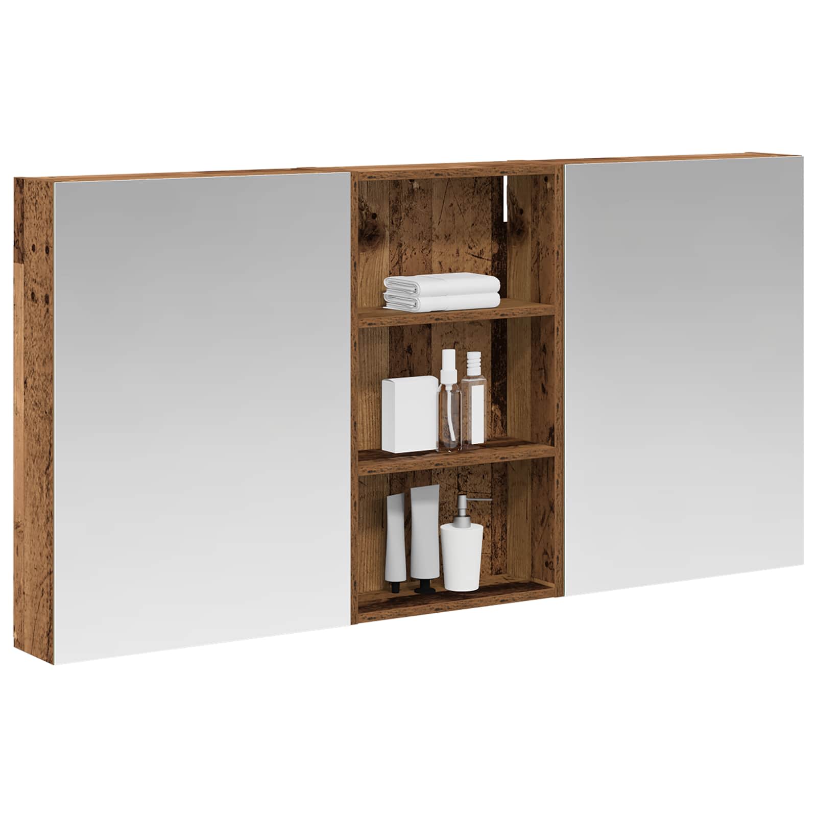 Badezimmerschrank-Set 3 pcs 140 x 14,5 x 70 cm Holzwerkstoff