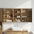 Badezimmerschrank-Set 3 pcs 140 x 14,5 x 70 cm Holzwerkstoff