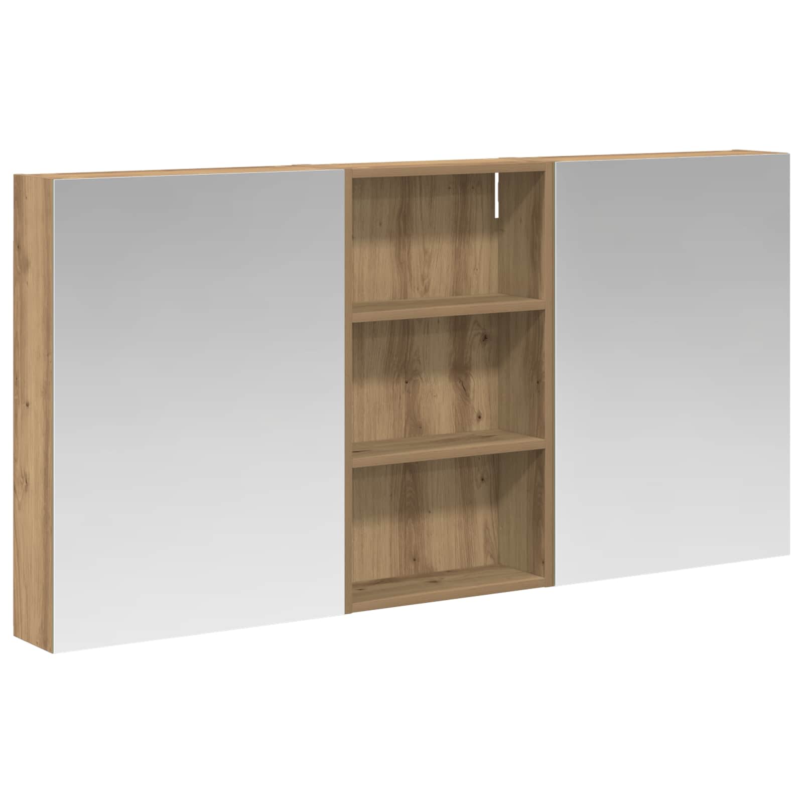 Badezimmerschrank-Set 3 pcs 140 x 14,5 x 70 cm Holzwerkstoff