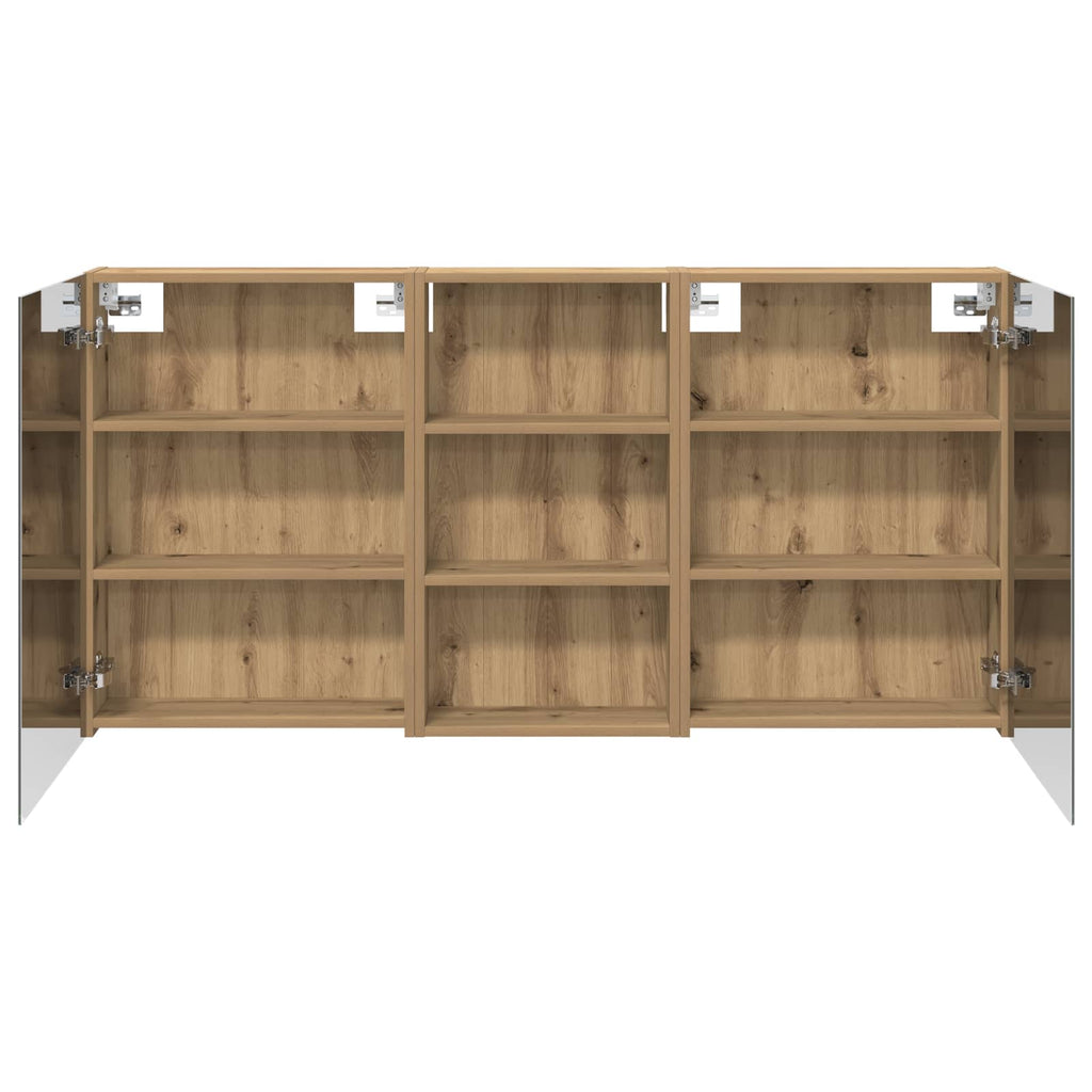 Badezimmerschrank-Set 3 pcs 140 x 14,5 x 70 cm Holzwerkstoff