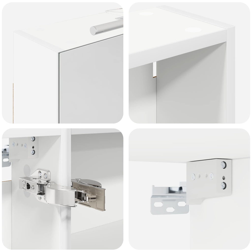 Badezimmerschrank-Set 3 pcs 140 x 14,5 x 70 cm Holzwerkstoff