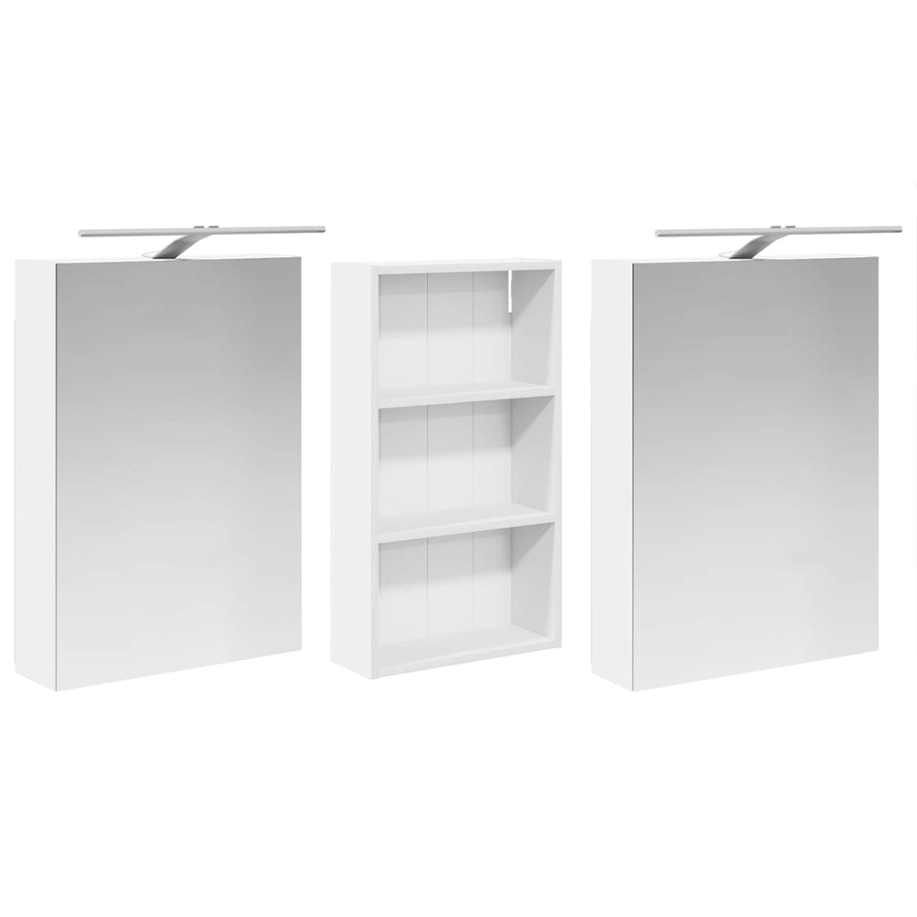 Badezimmerschrank-Set 3 pcs 140 x 14,5 x 70 cm Holzwerkstoff