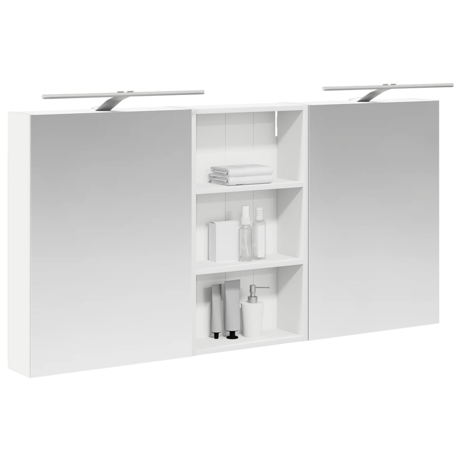 Badezimmerschrank-Set 3 pcs 140 x 14,5 x 70 cm Holzwerkstoff