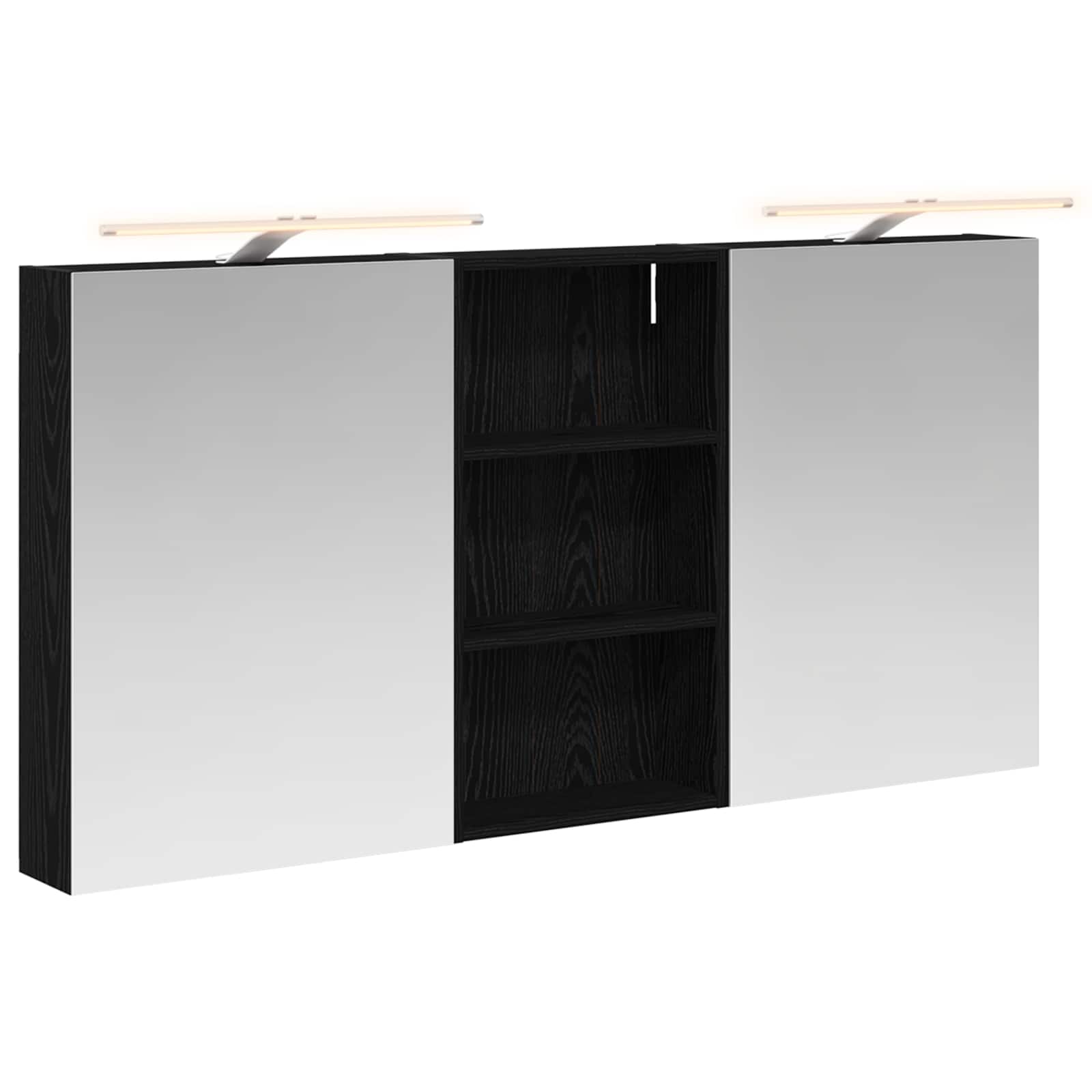 Badezimmerschrank-Set 3 pcs 140 x 14,5 x 70 cm Holzwerkstoff