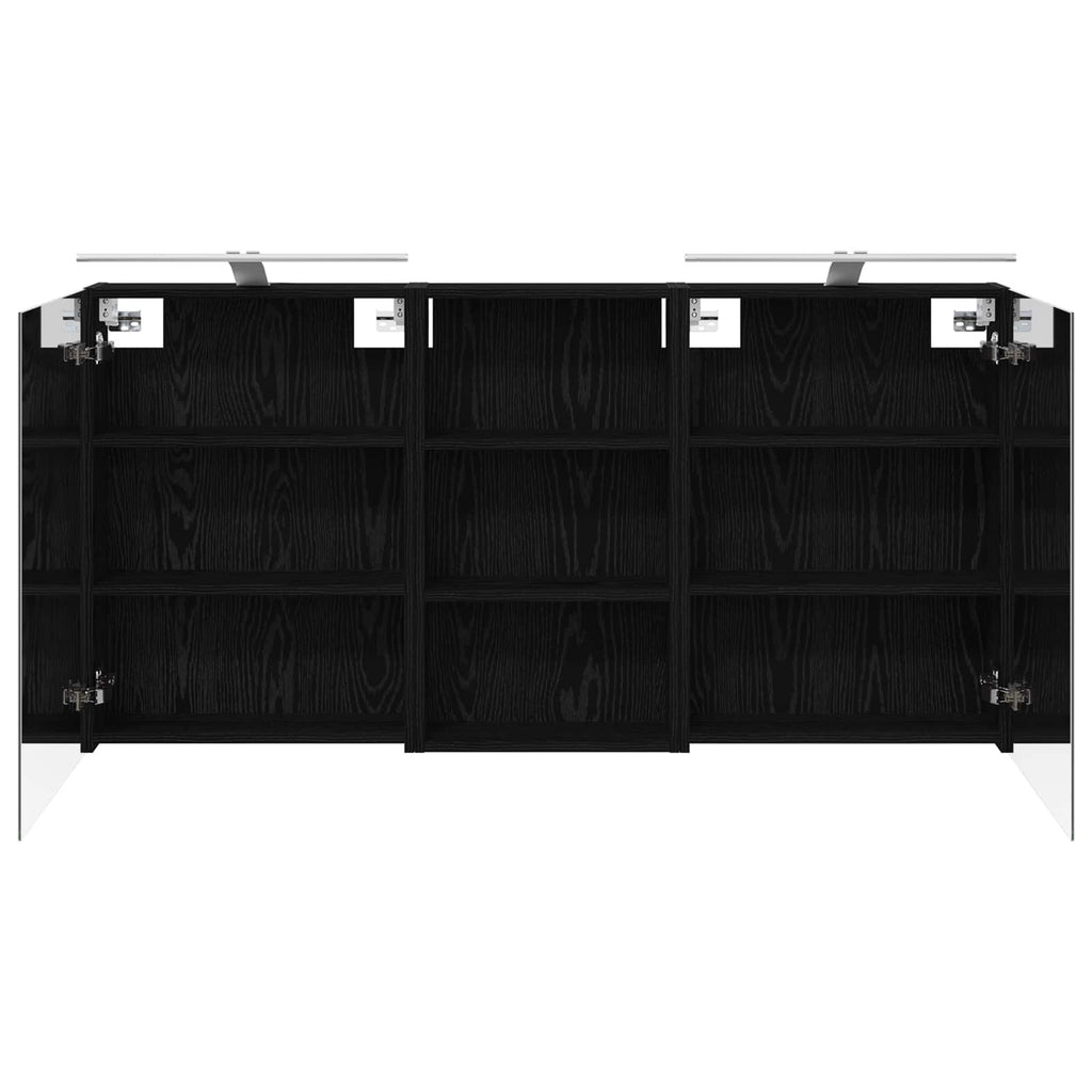 Badezimmerschrank-Set 3 pcs 140 x 14,5 x 70 cm Holzwerkstoff