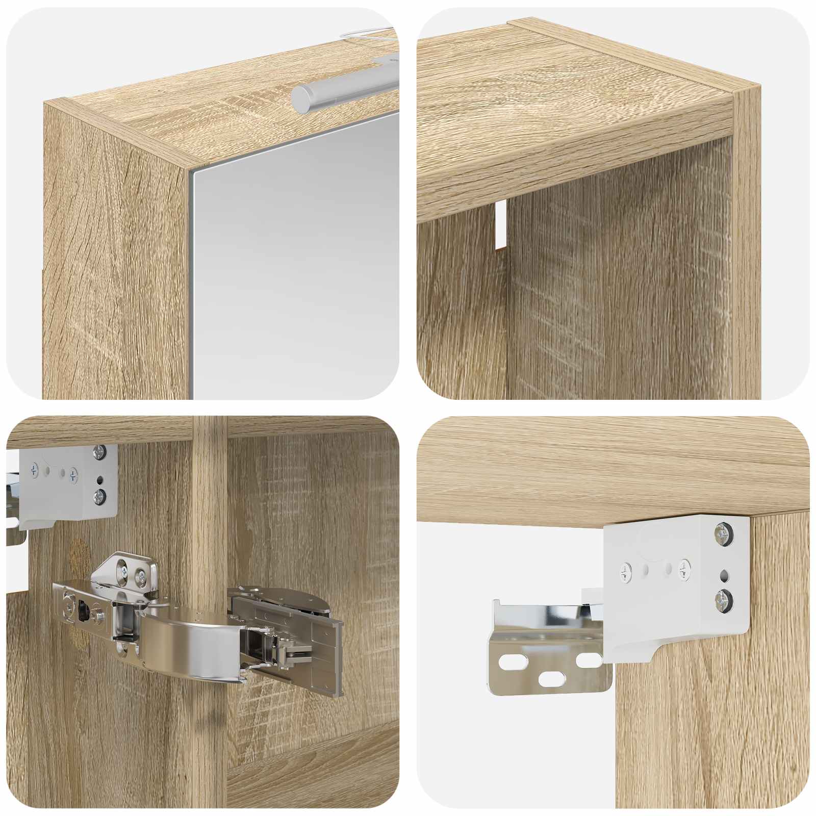 Badezimmerschrank-Set 3 pcs 140 x 14,5 x 70 cm Holzwerkstoff