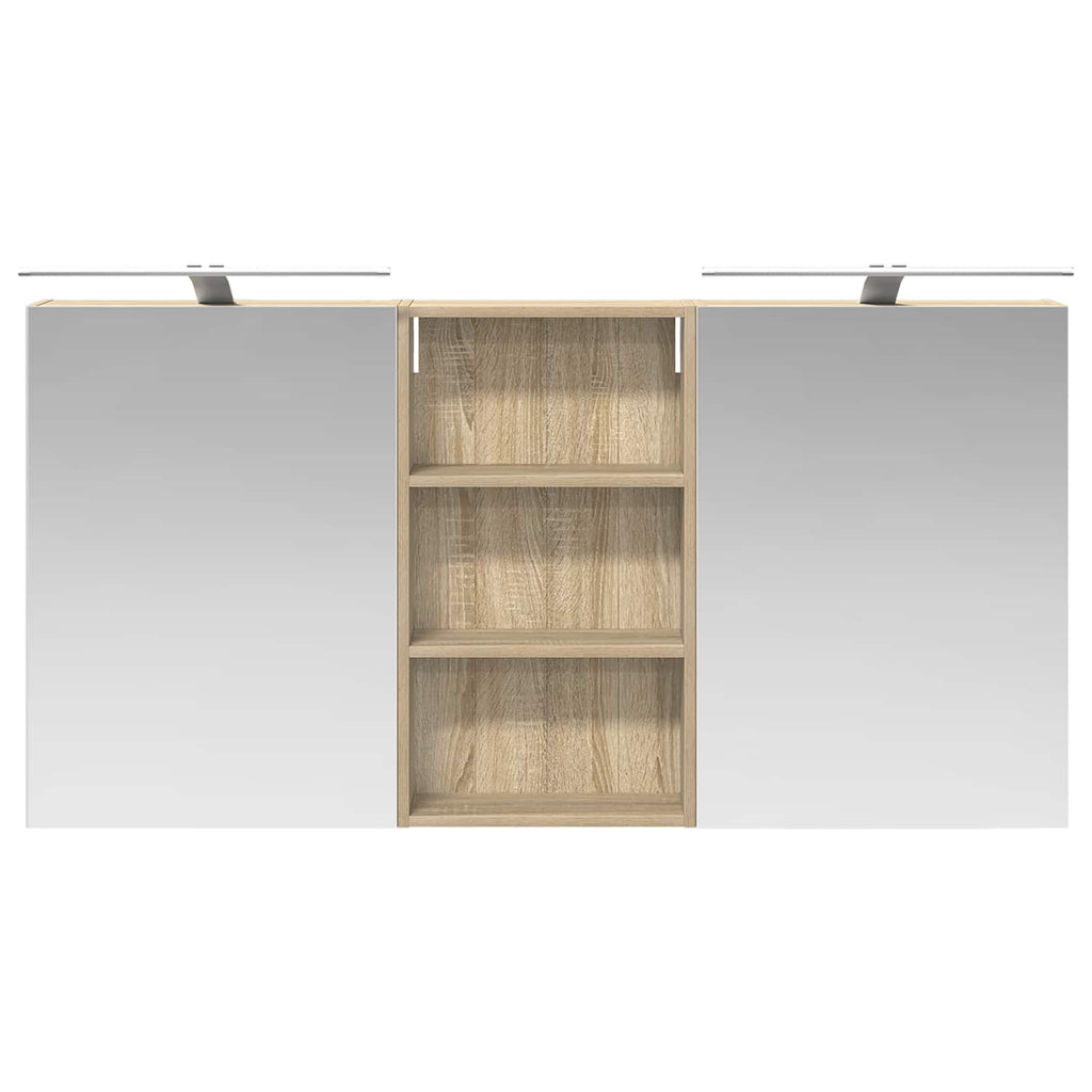 Badezimmerschrank-Set 3 pcs 140 x 14,5 x 70 cm Holzwerkstoff