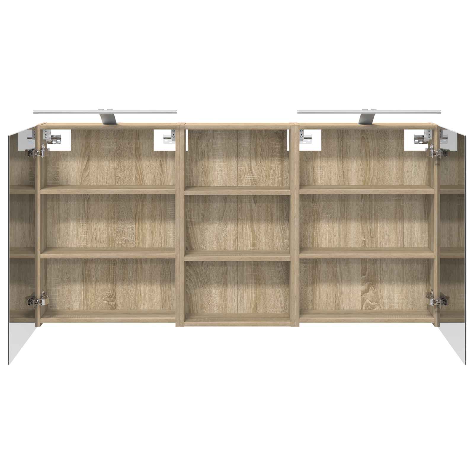 Badezimmerschrank-Set 3 pcs 140 x 14,5 x 70 cm Holzwerkstoff