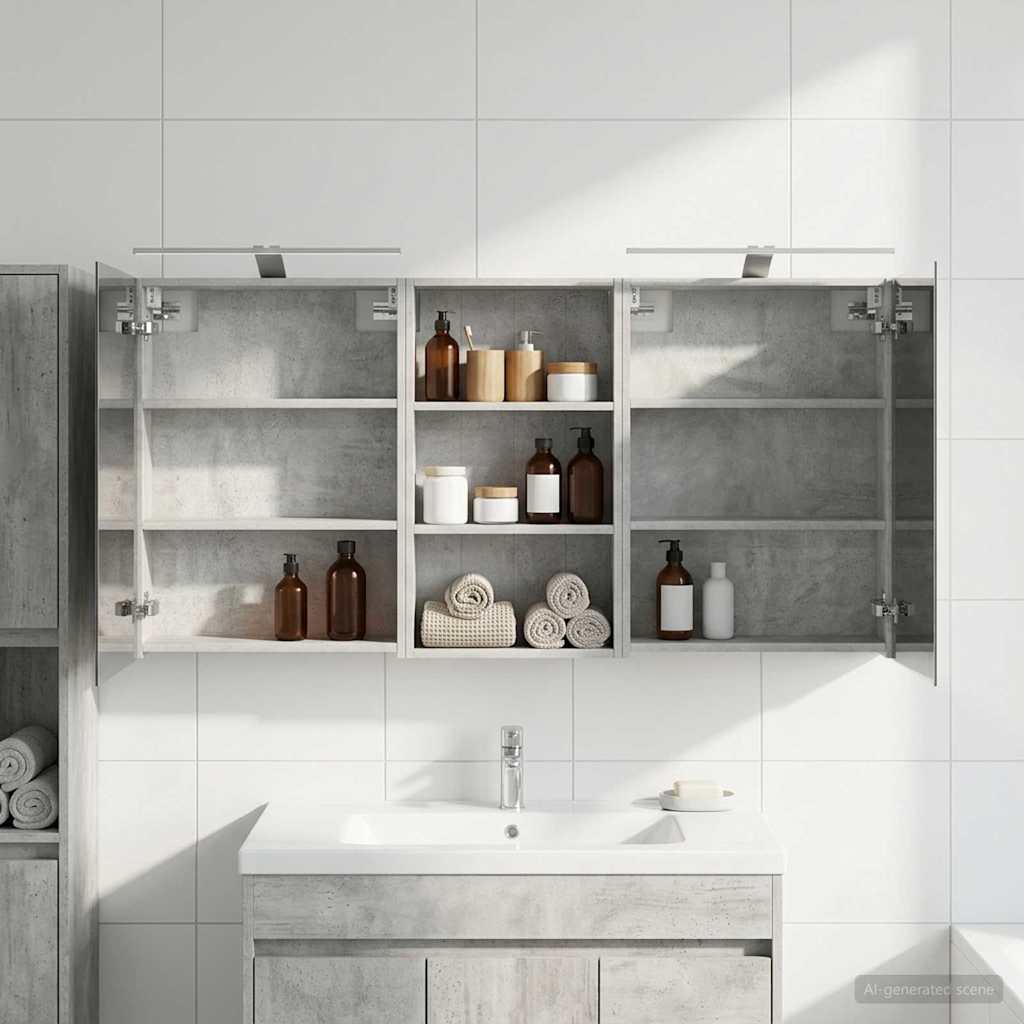 Badezimmerschrank-Set 3 pcs 140 x 14,5 x 70 cm Holzwerkstoff