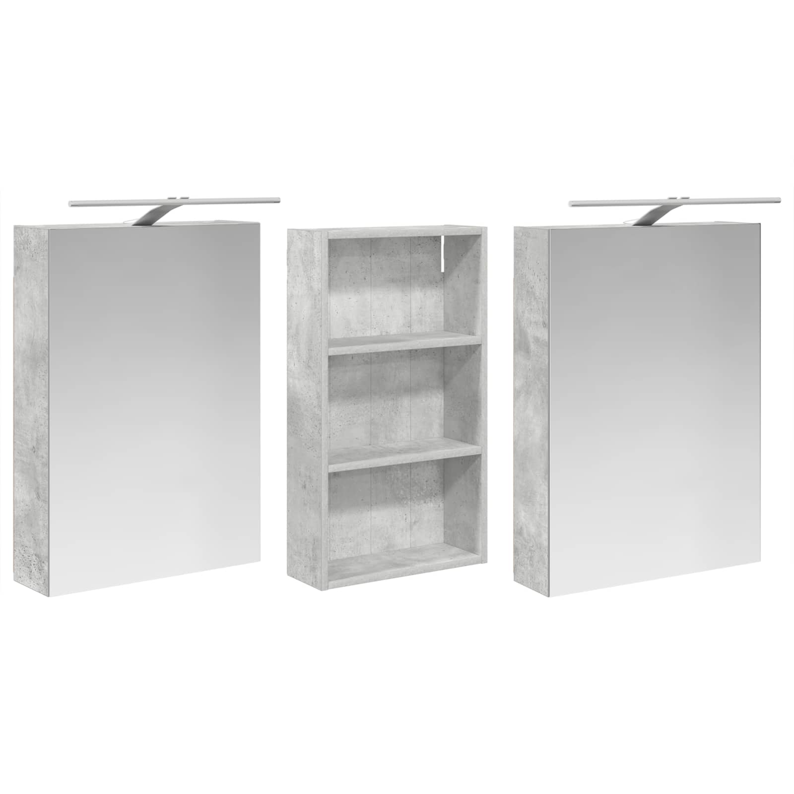 Badezimmerschrank-Set 3 pcs 140 x 14,5 x 70 cm Holzwerkstoff