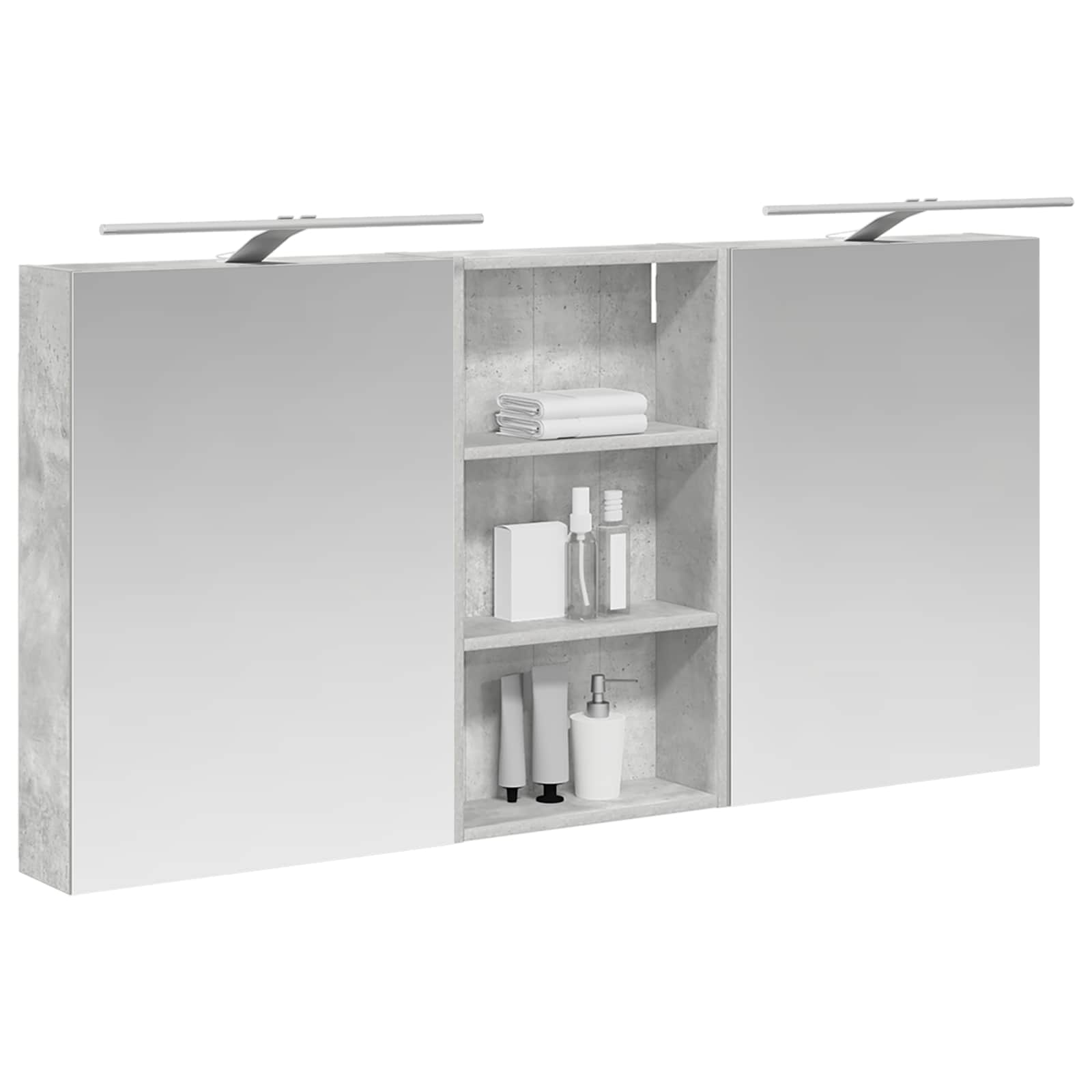 Badezimmerschrank-Set 3 pcs 140 x 14,5 x 70 cm Holzwerkstoff