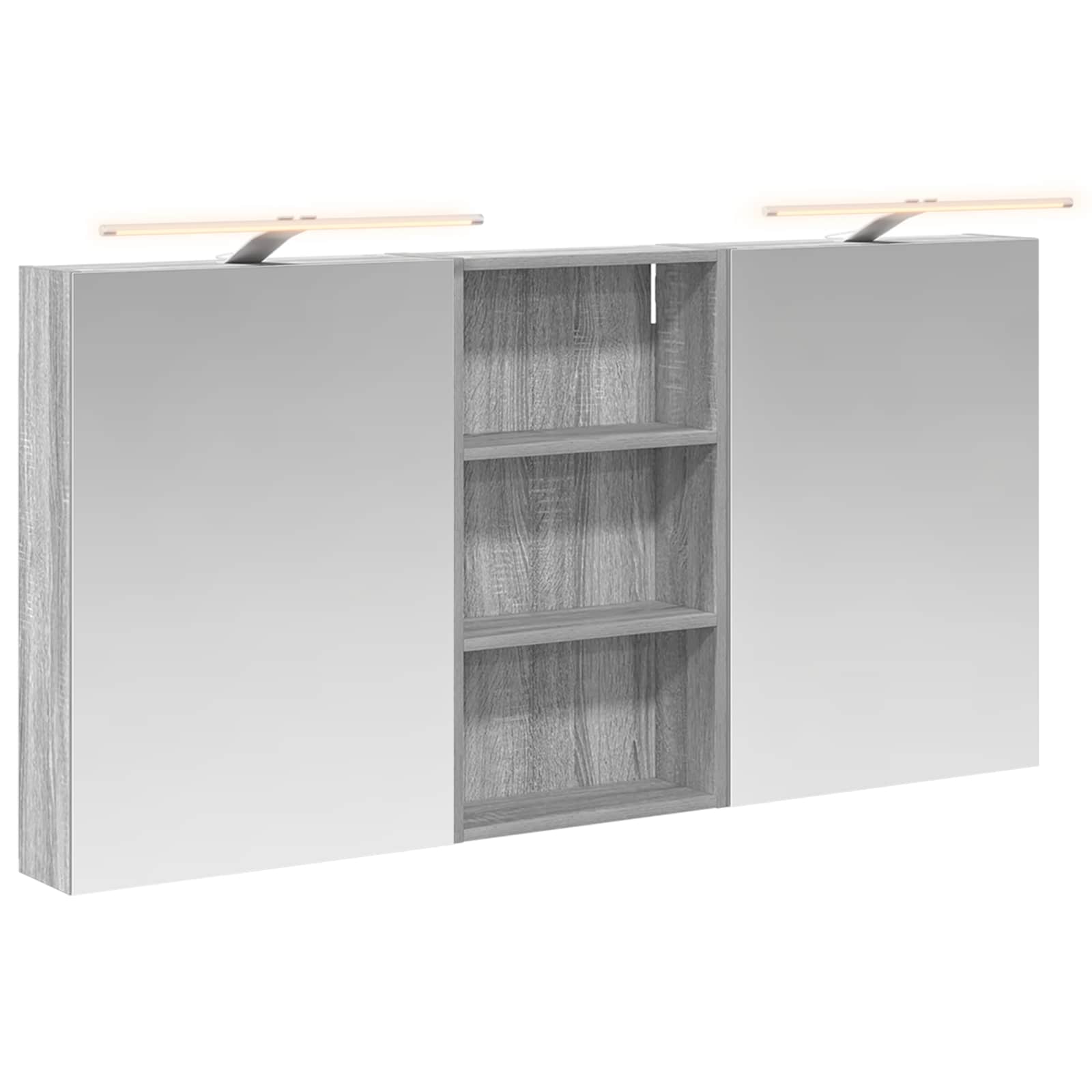 Badezimmerschrank-Set 3 pcs 140 x 14,5 x 70 cm Holzwerkstoff