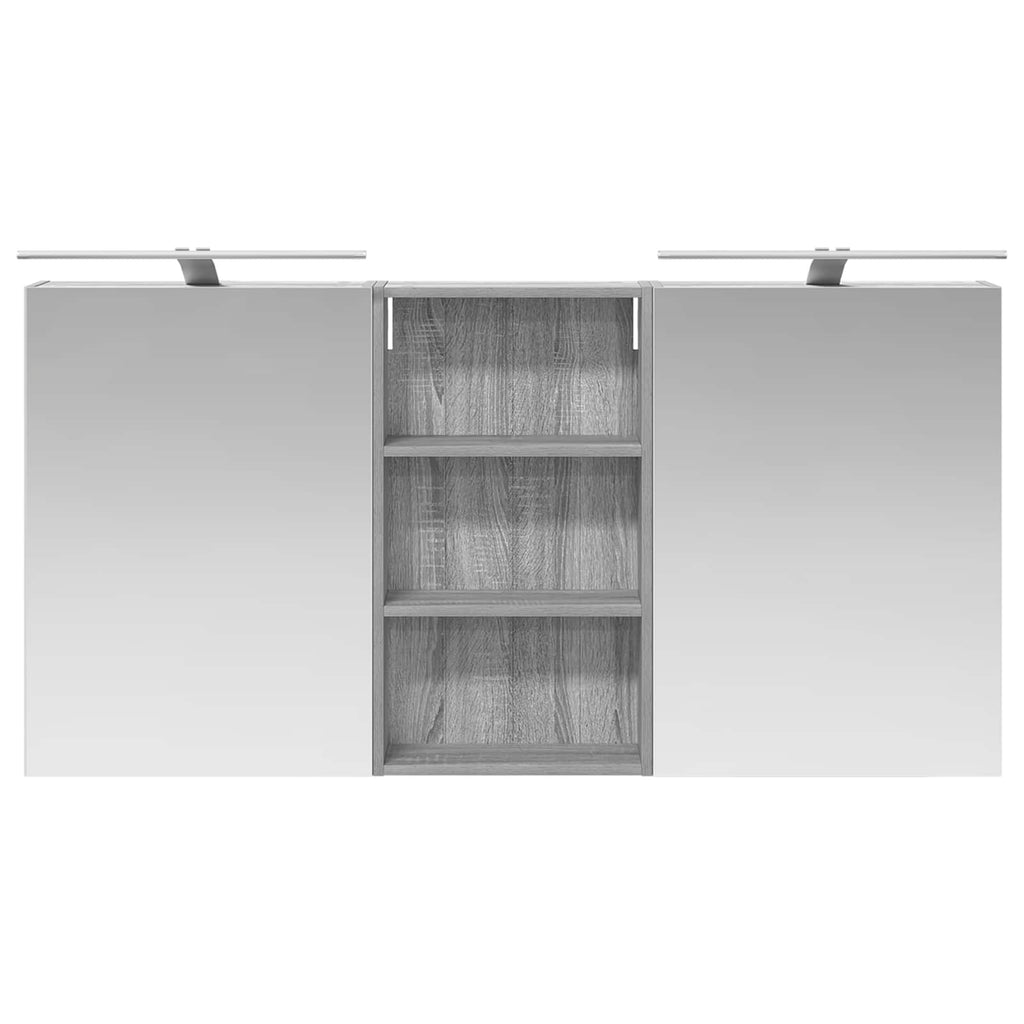 Badezimmerschrank-Set 3 pcs 140 x 14,5 x 70 cm Holzwerkstoff
