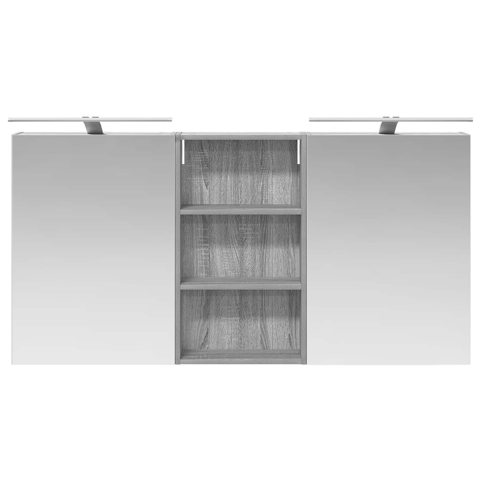 Badezimmerschrank-Set 3 pcs 140 x 14,5 x 70 cm Holzwerkstoff