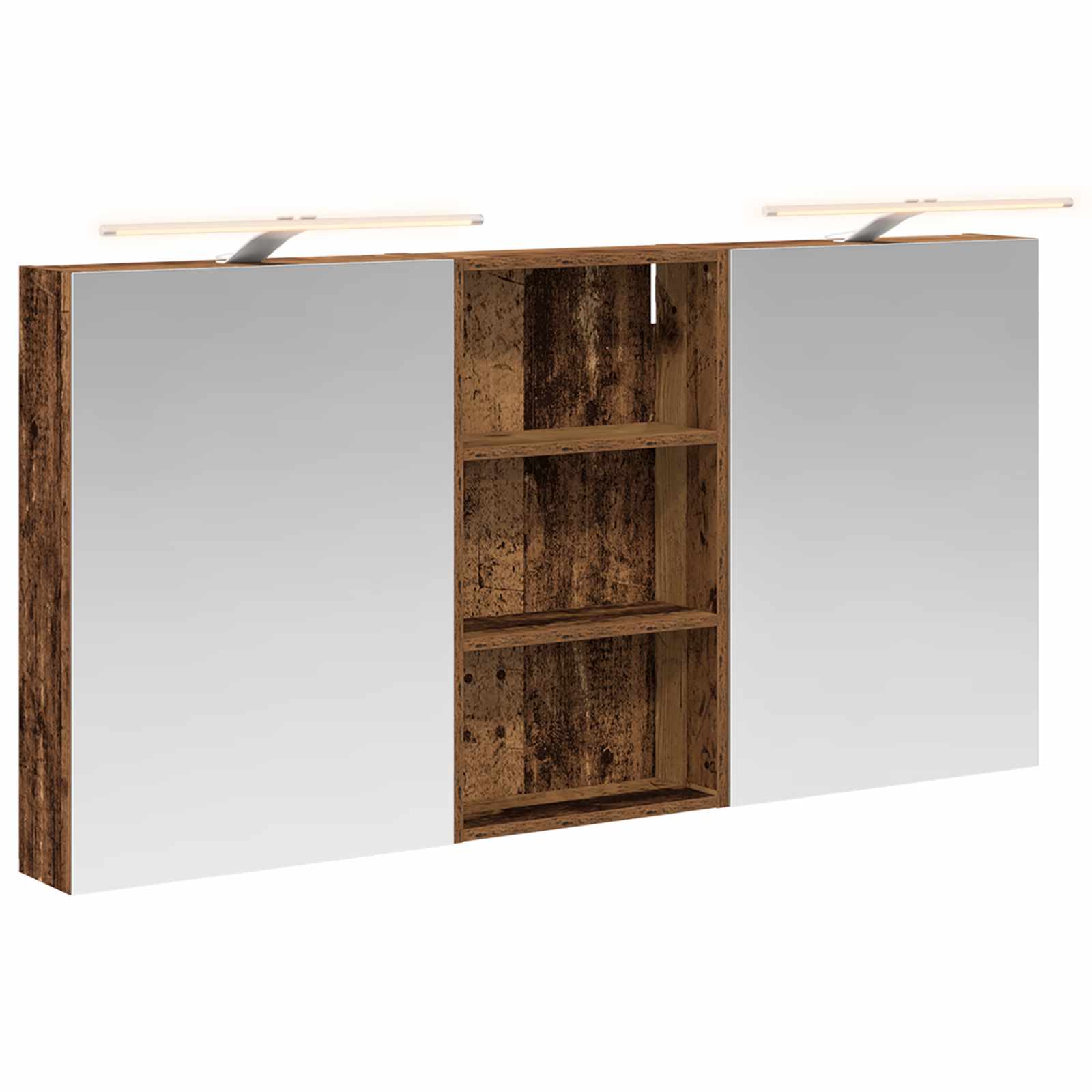 Badezimmerschrank-Set 3 pcs 140 x 14,5 x 70 cm Holzwerkstoff