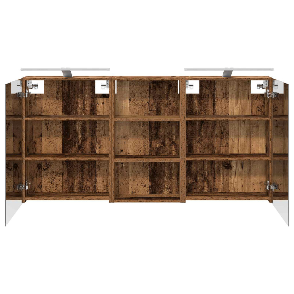 Badezimmerschrank-Set 3 pcs 140 x 14,5 x 70 cm Holzwerkstoff