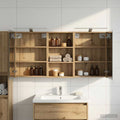 Badezimmerschrank-Set 3 pcs 140 x 14,5 x 70 cm Holzwerkstoff