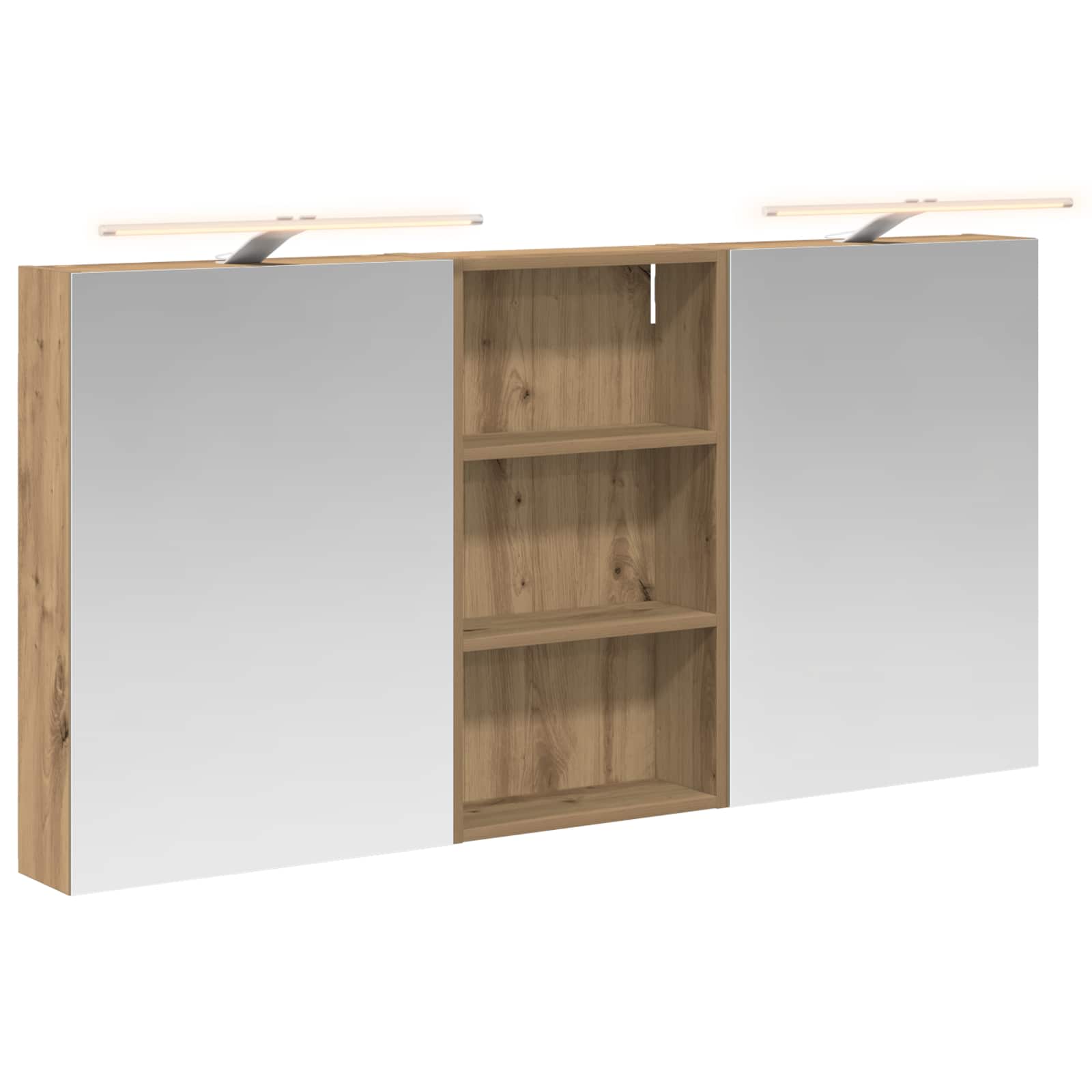 Badezimmerschrank-Set 3 pcs 140 x 14,5 x 70 cm Holzwerkstoff