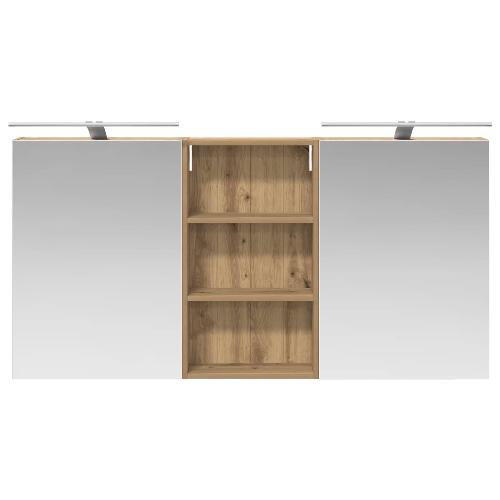 Badezimmerschrank-Set 3 pcs 140 x 14,5 x 70 cm Holzwerkstoff