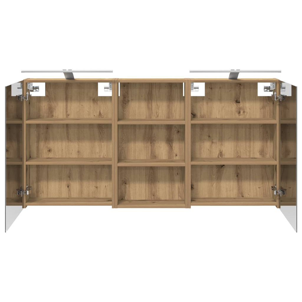 Badezimmerschrank-Set 3 pcs 140 x 14,5 x 70 cm Holzwerkstoff