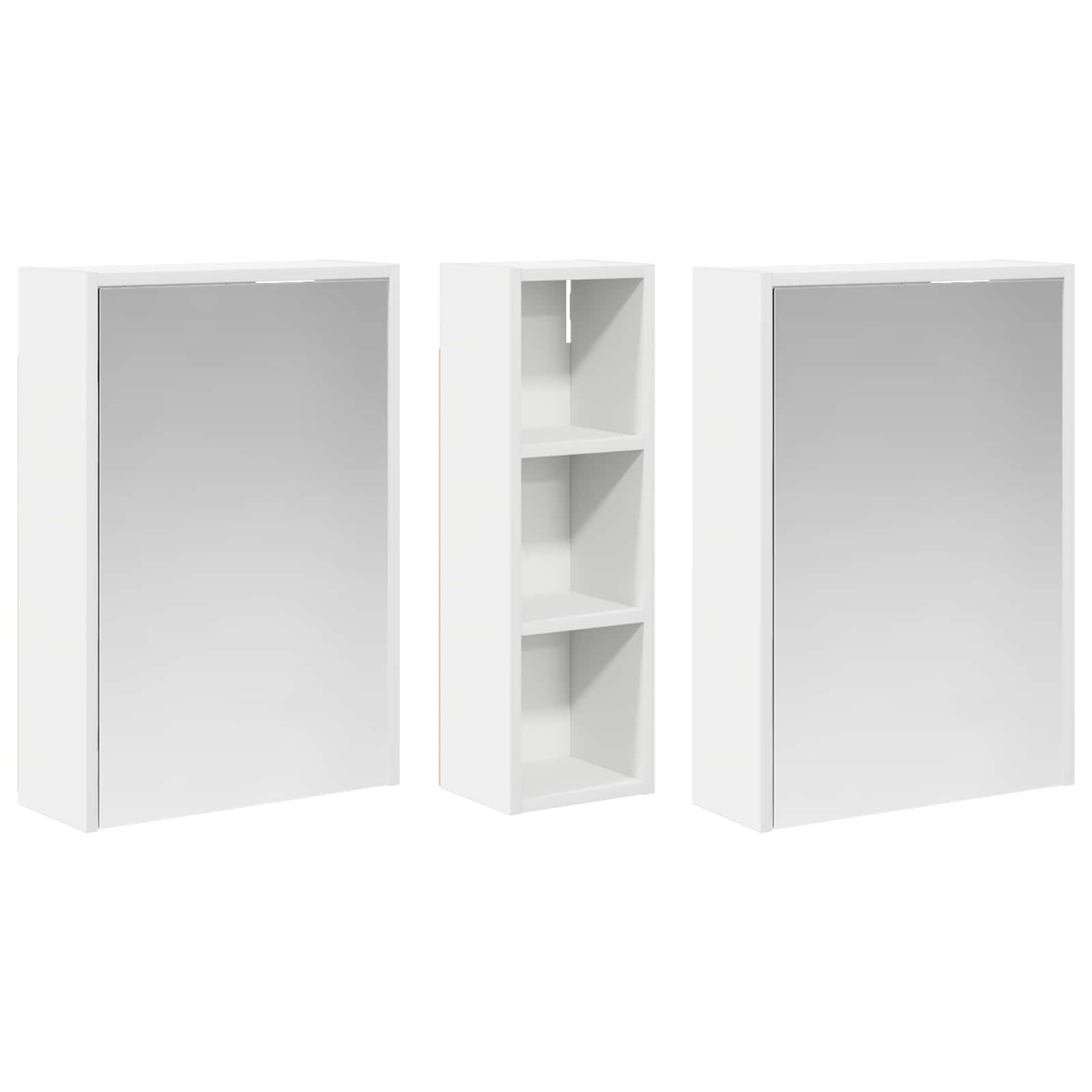 Badezimmerschrank-Set 3 pcs 106 x 16 x 62,5 cm Holzwerkstoff