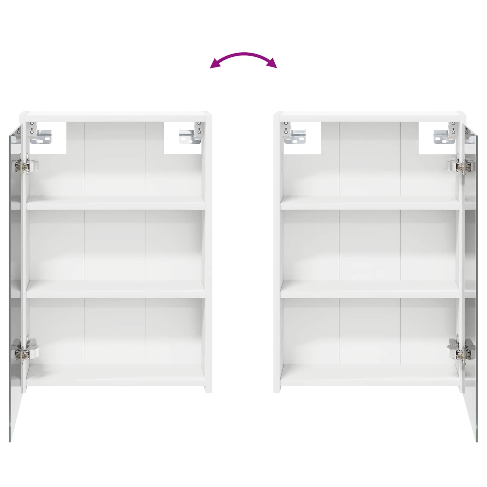 Badezimmerschrank-Set 3 pcs 106 x 16 x 62,5 cm Holzwerkstoff