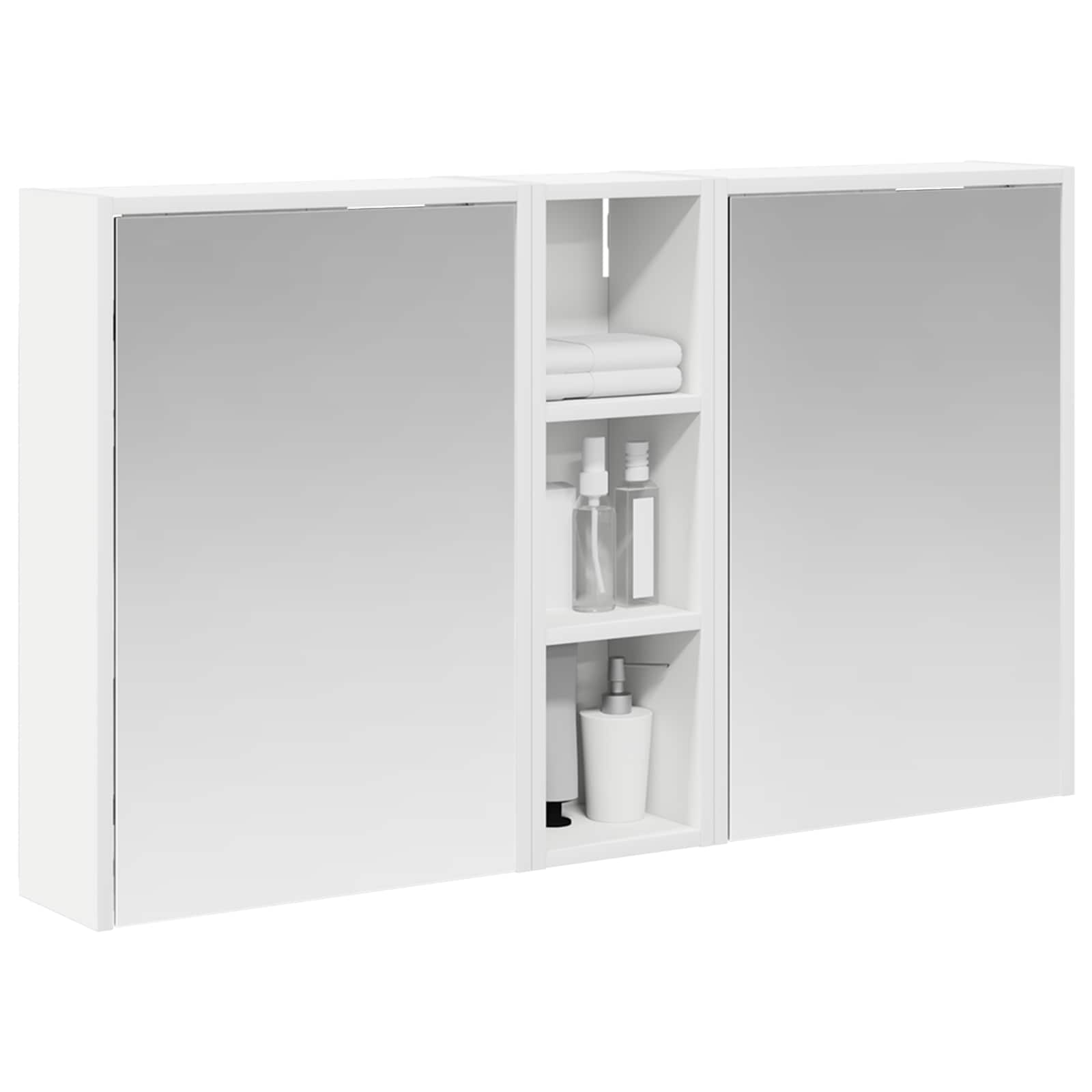 Badezimmerschrank-Set 3 pcs 106 x 16 x 62,5 cm Holzwerkstoff