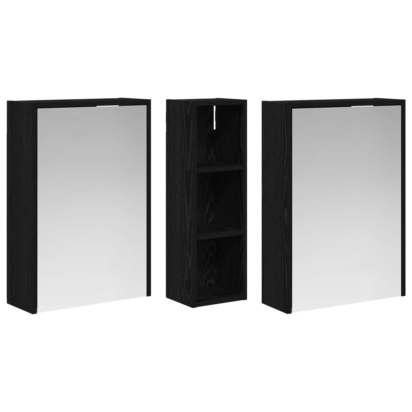 Badezimmerschrank-Set 3 pcs 106 x 16 x 62,5 cm Holzwerkstoff