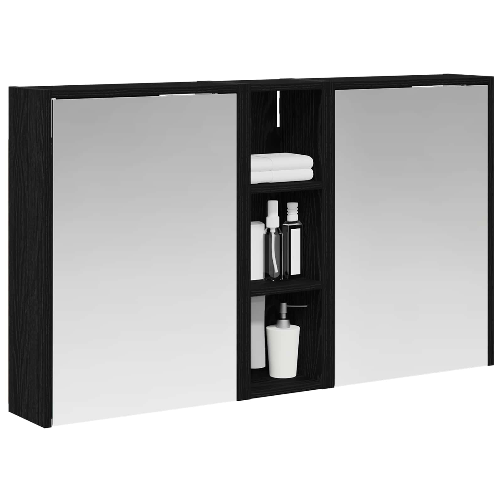 Badezimmerschrank-Set 3 pcs 106 x 16 x 62,5 cm Holzwerkstoff