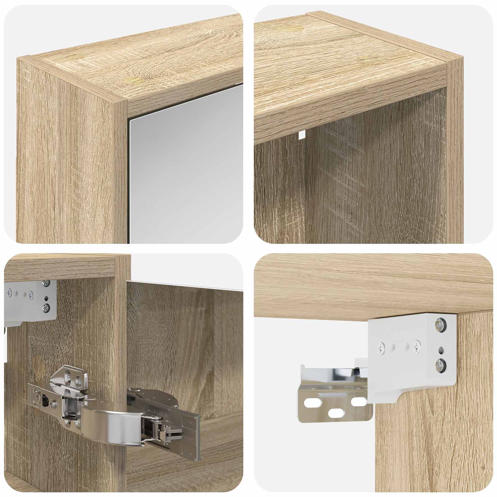 Badezimmerschrank-Set 3 pcs 106 x 16 x 62,5 cm Holzwerkstoff