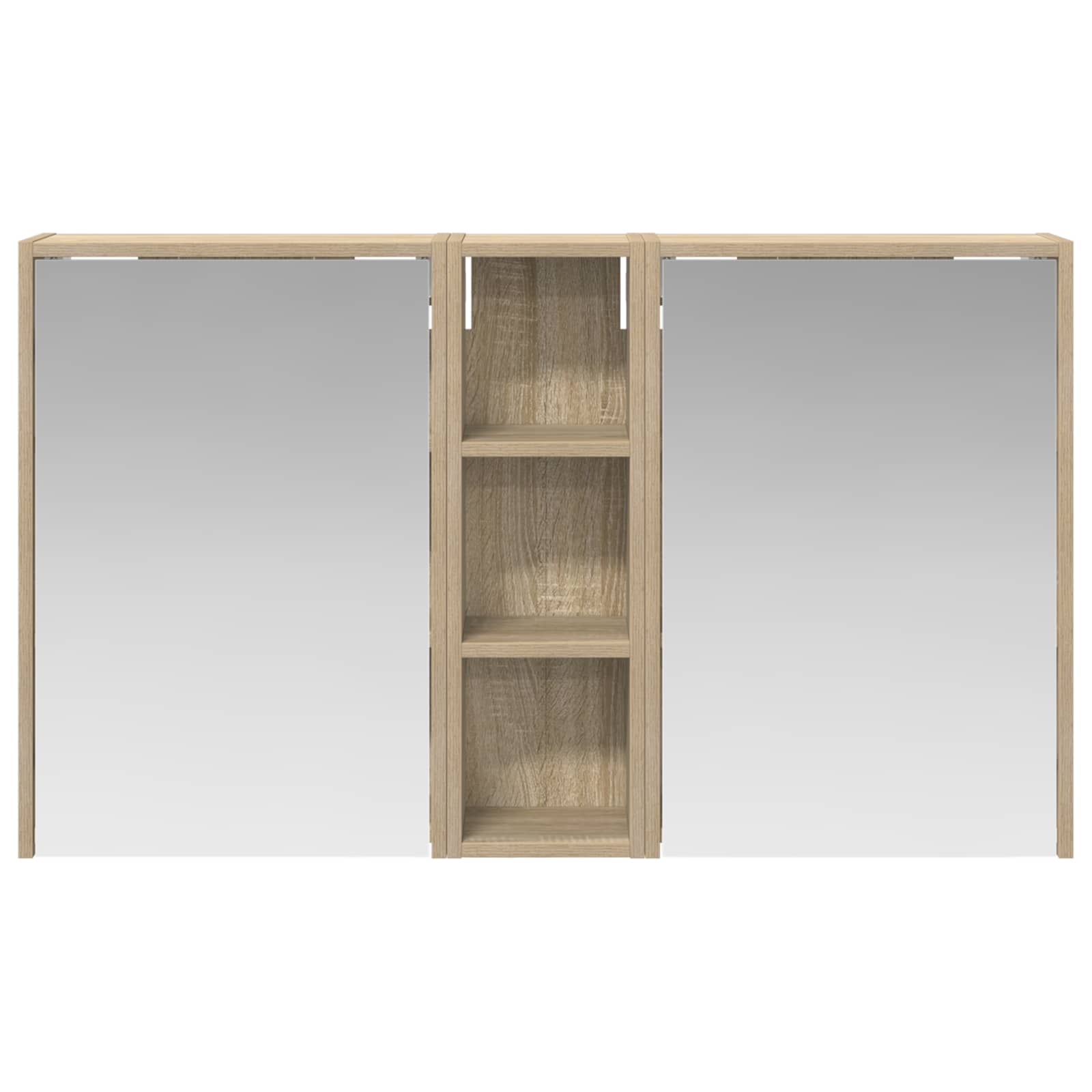 Badezimmerschrank-Set 3 pcs 106 x 16 x 62,5 cm Holzwerkstoff