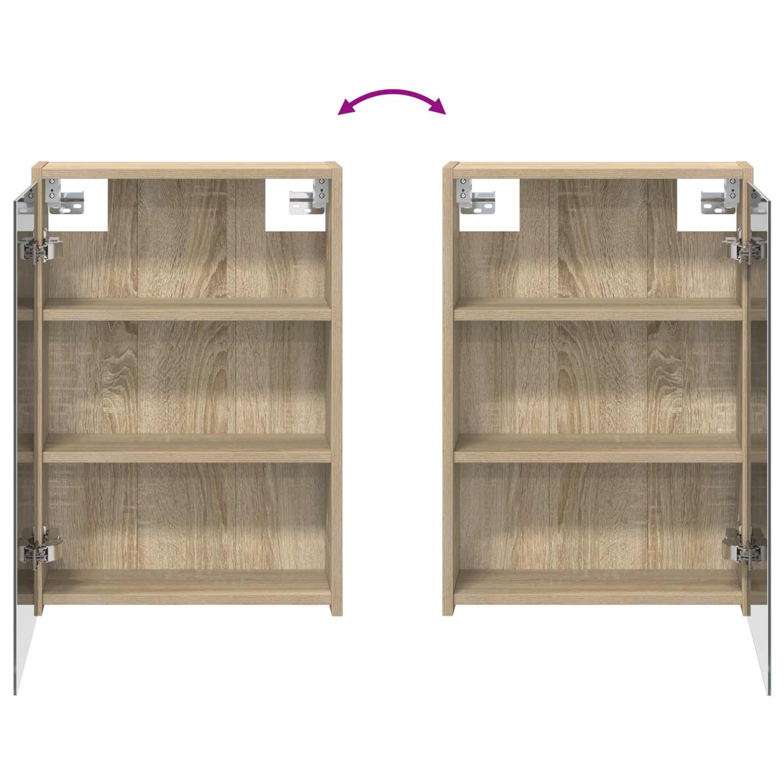 Badezimmerschrank-Set 3 pcs 106 x 16 x 62,5 cm Holzwerkstoff