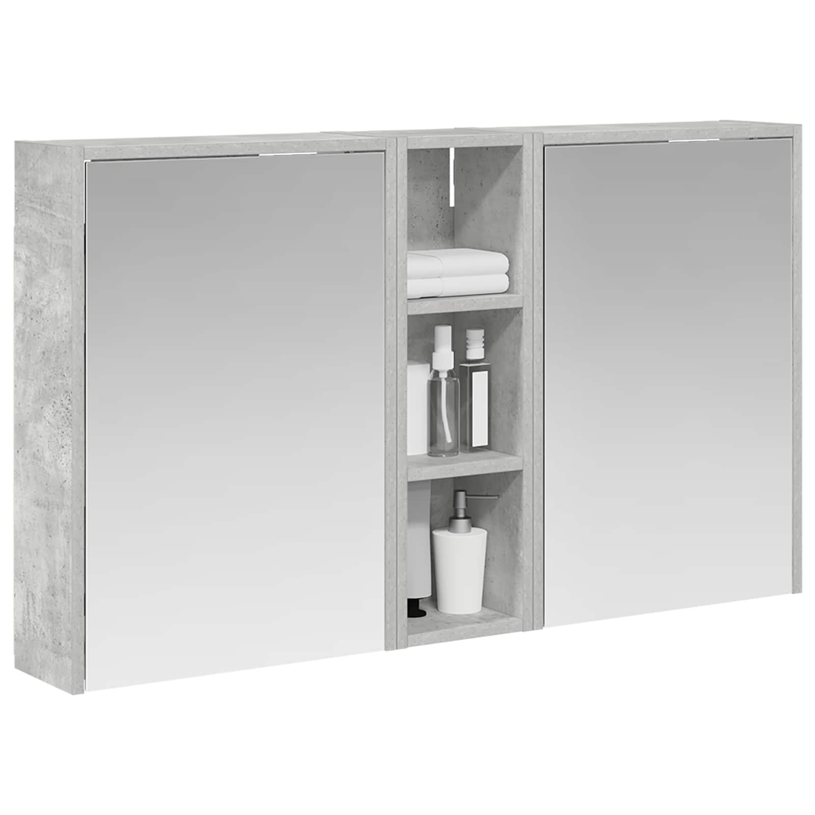 Badezimmerschrank-Set 3 pcs 106 x 16 x 62,5 cm Holzwerkstoff