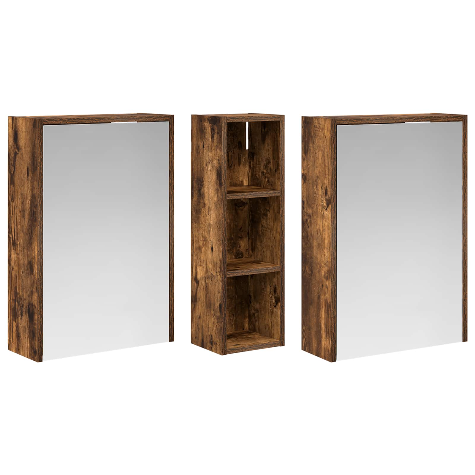 Badezimmerschrank-Set 3 pcs 106 x 16 x 62,5 cm Holzwerkstoff