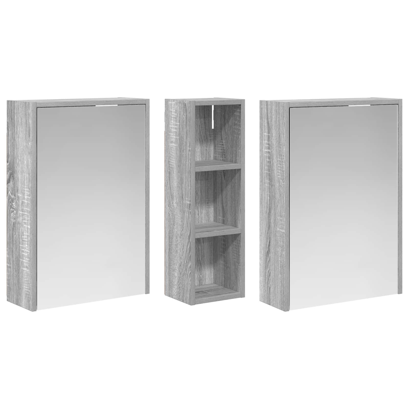 Badezimmerschrank-Set 3 pcs 106 x 16 x 62,5 cm Holzwerkstoff