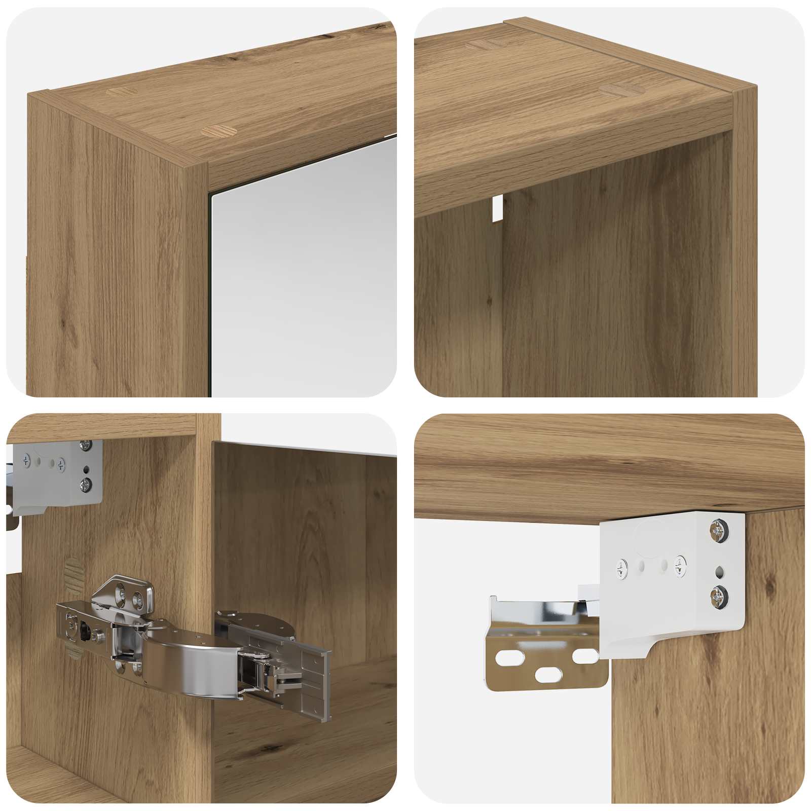 Badezimmerschrank-Set 3 pcs 106 x 16 x 62,5 cm Holzwerkstoff