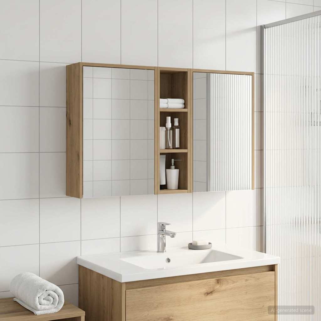 Badezimmerschrank-Set 3 pcs 106 x 16 x 62,5 cm Holzwerkstoff