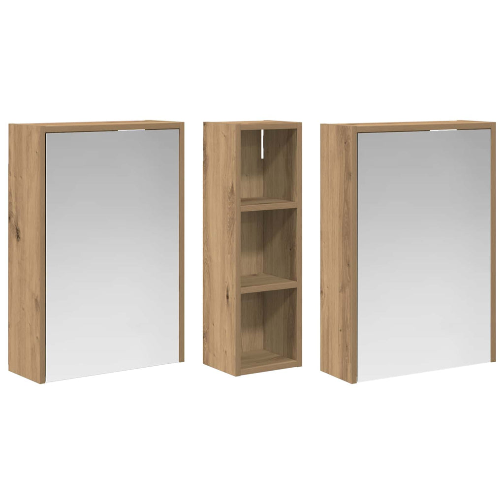 Badezimmerschrank-Set 3 pcs 106 x 16 x 62,5 cm Holzwerkstoff