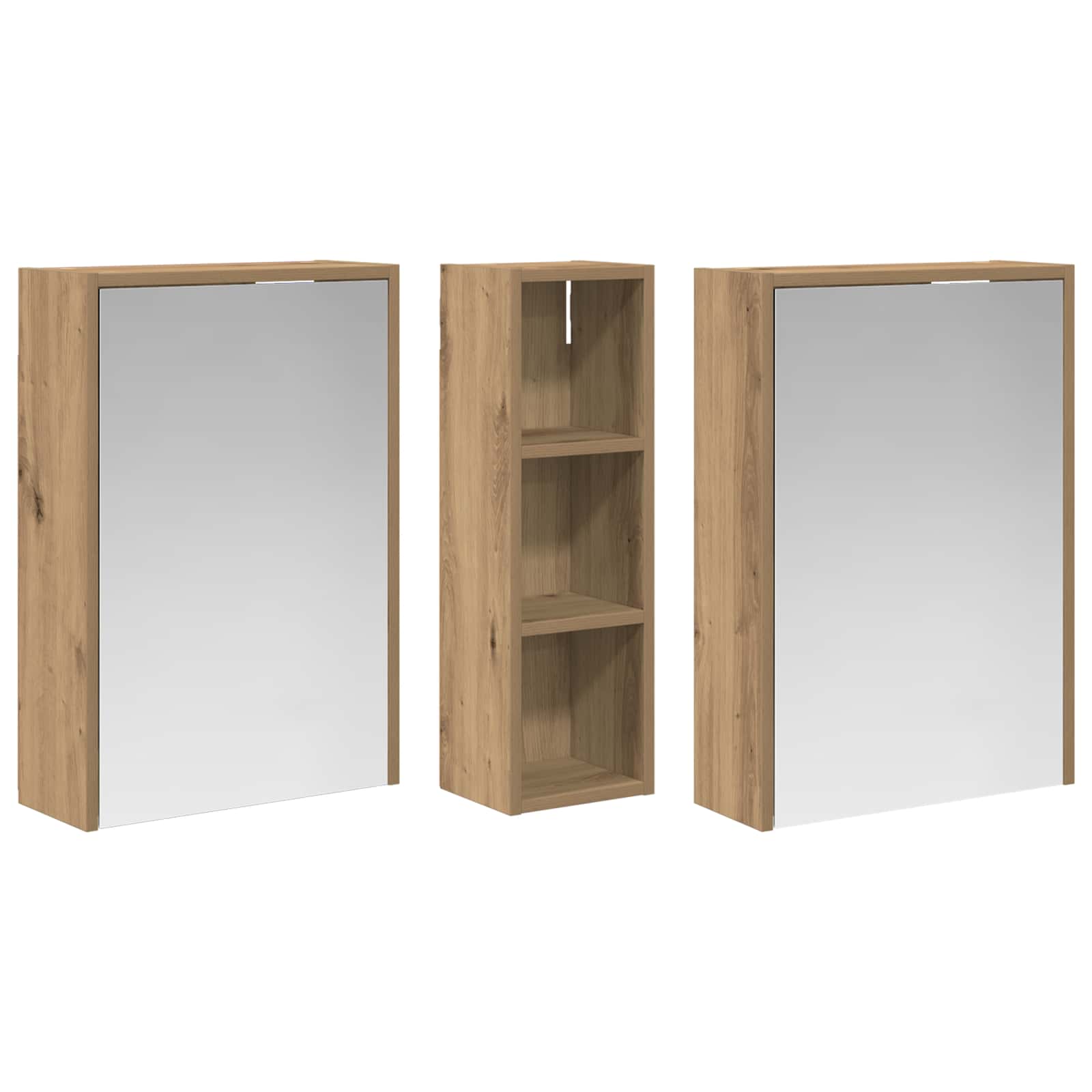 Badezimmerschrank-Set 3 pcs 106 x 16 x 62,5 cm Holzwerkstoff