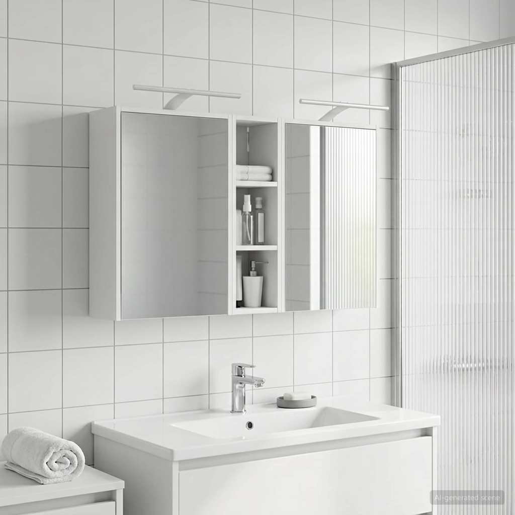 Badezimmerschrank-Set 3 pcs 106 x 16 x 62,5 cm Holzwerkstoff