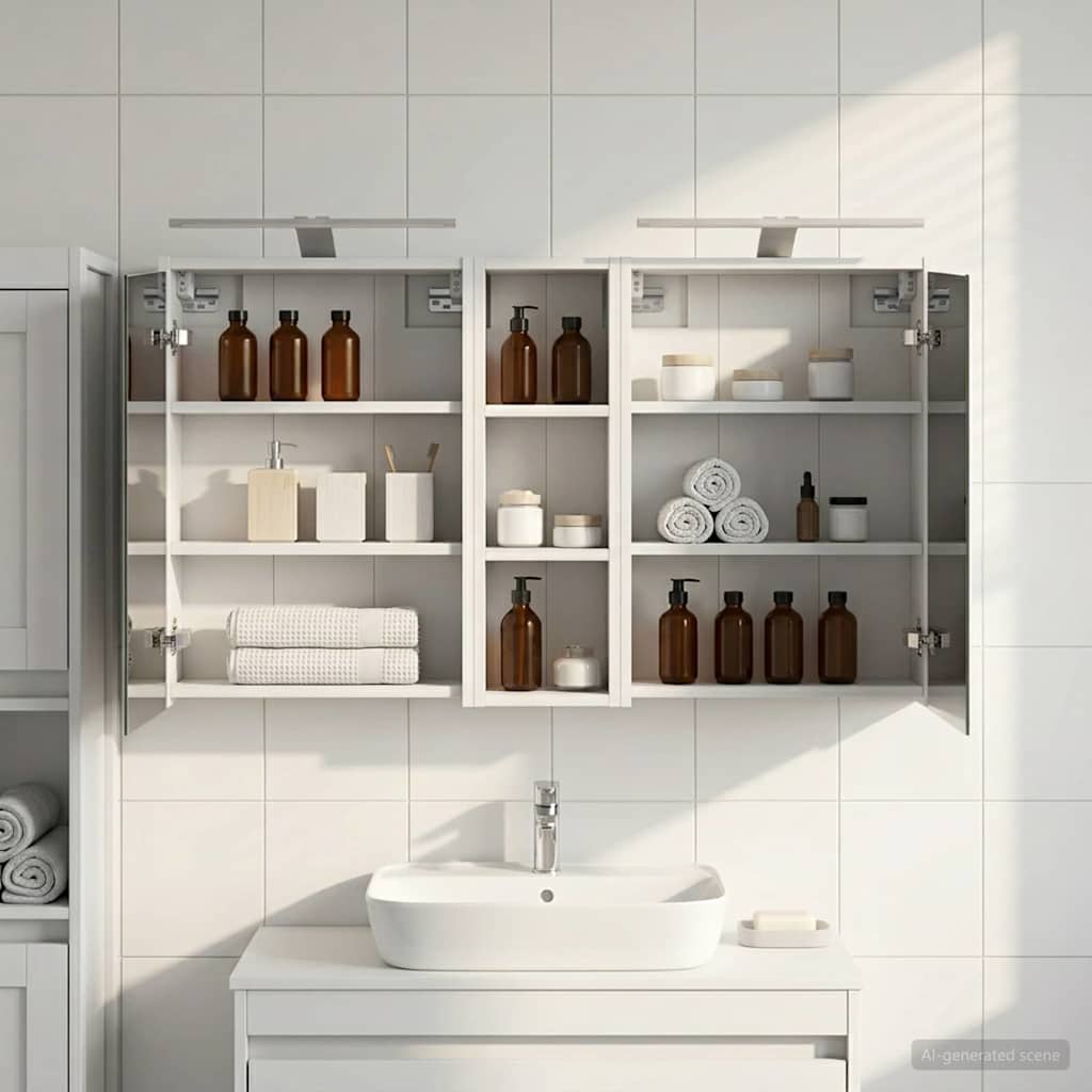 Badezimmerschrank-Set 3 pcs 106 x 16 x 62,5 cm Holzwerkstoff