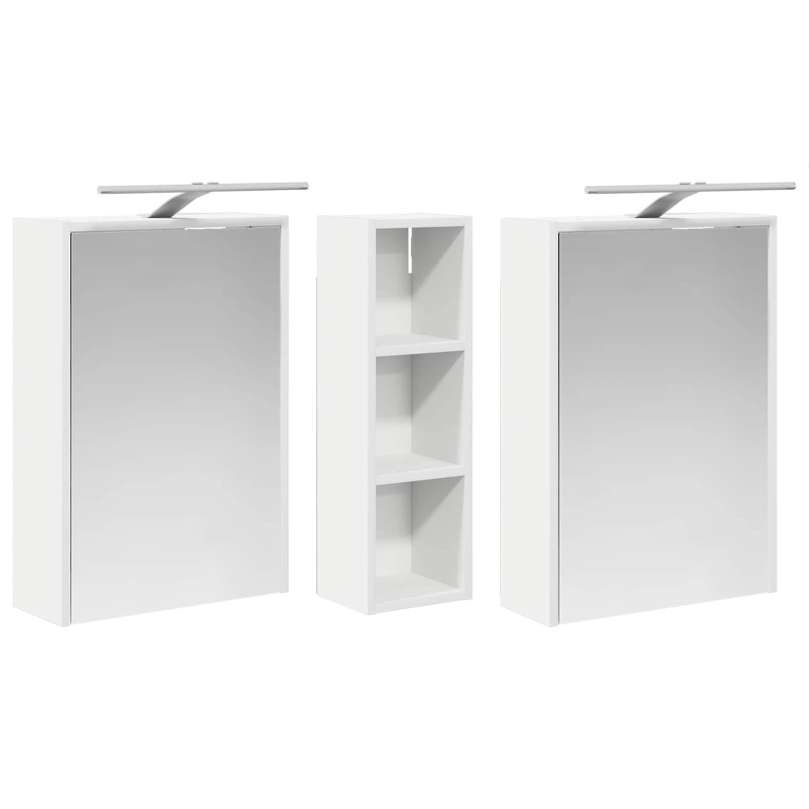 Badezimmerschrank-Set 3 pcs 106 x 16 x 62,5 cm Holzwerkstoff