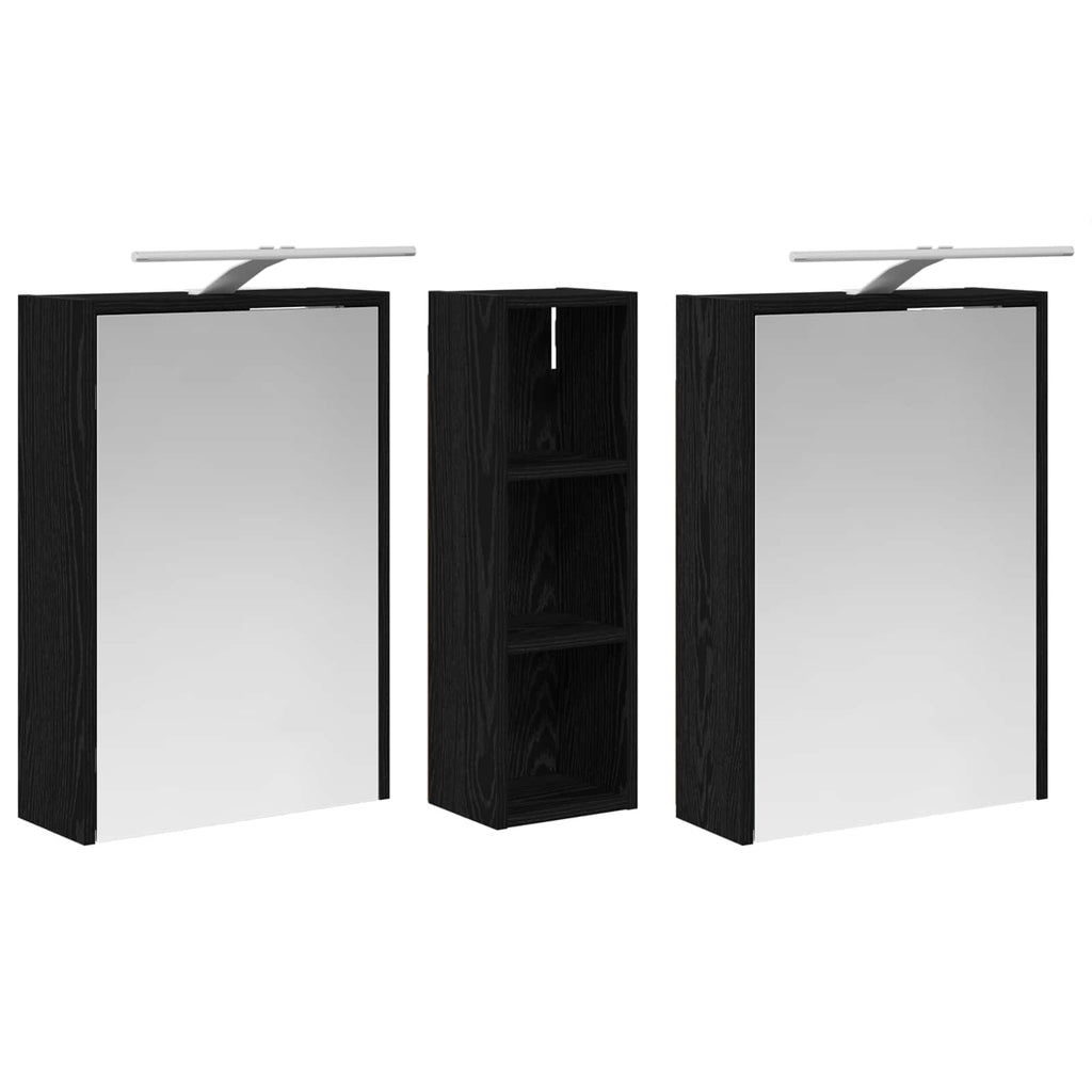 Badezimmerschrank-Set 3 pcs 106 x 16 x 62,5 cm Holzwerkstoff