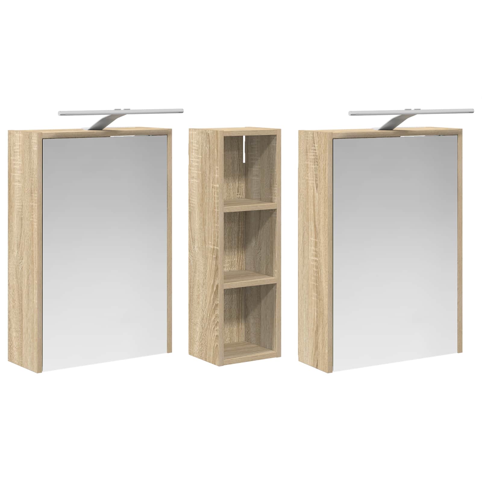 Badezimmerschrank-Set 3 pcs 106 x 16 x 62,5 cm Holzwerkstoff