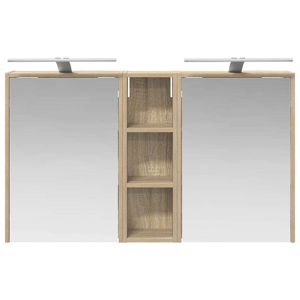 Badezimmerschrank-Set 3 pcs 106 x 16 x 62,5 cm Holzwerkstoff