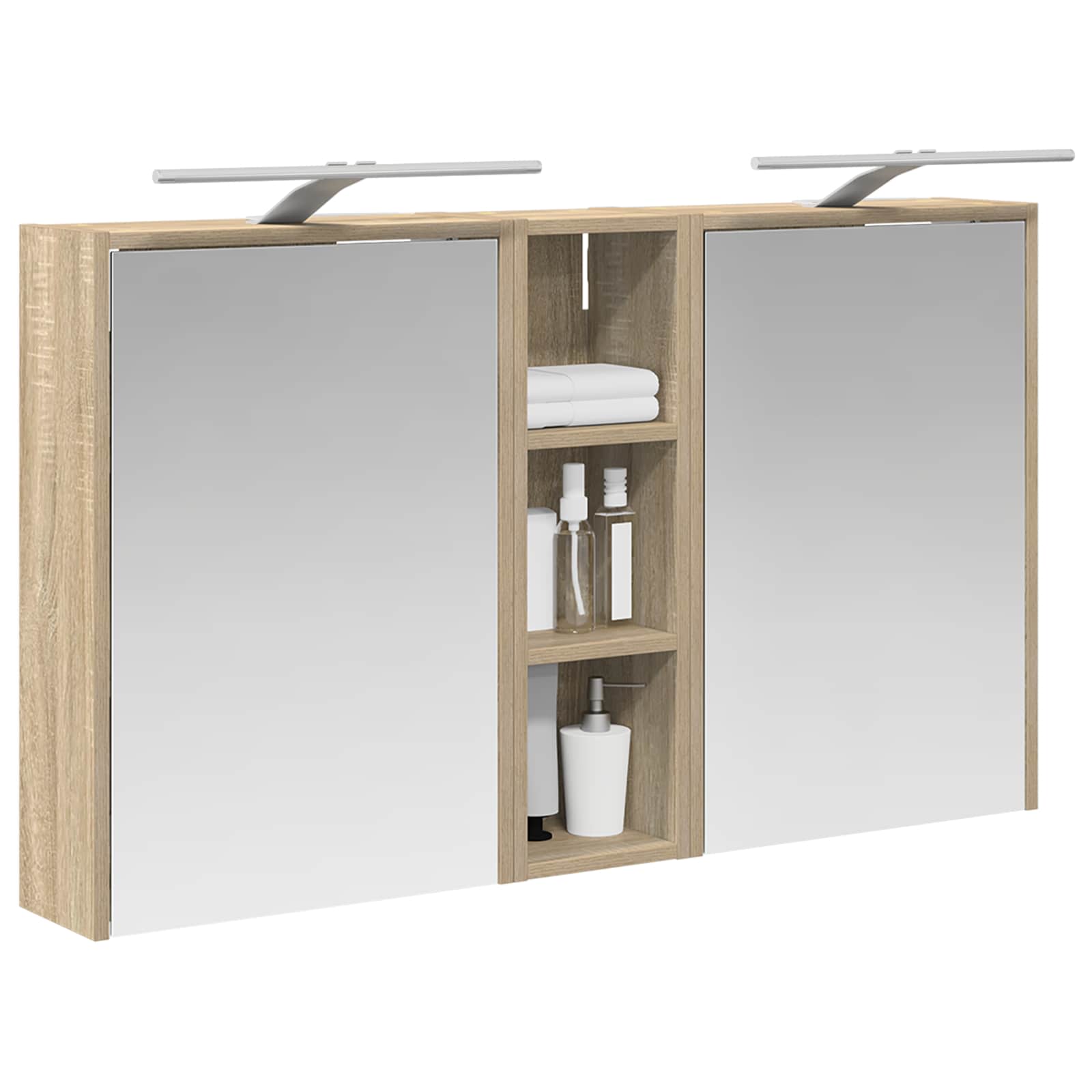Badezimmerschrank-Set 3 pcs 106 x 16 x 62,5 cm Holzwerkstoff